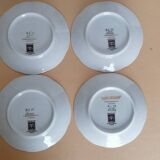 Service café bernardaud Limoges oiseaux fleurs