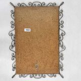 Rectangular mirror from the 1970s with brass outline