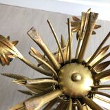 Golden wheat spike chandelier