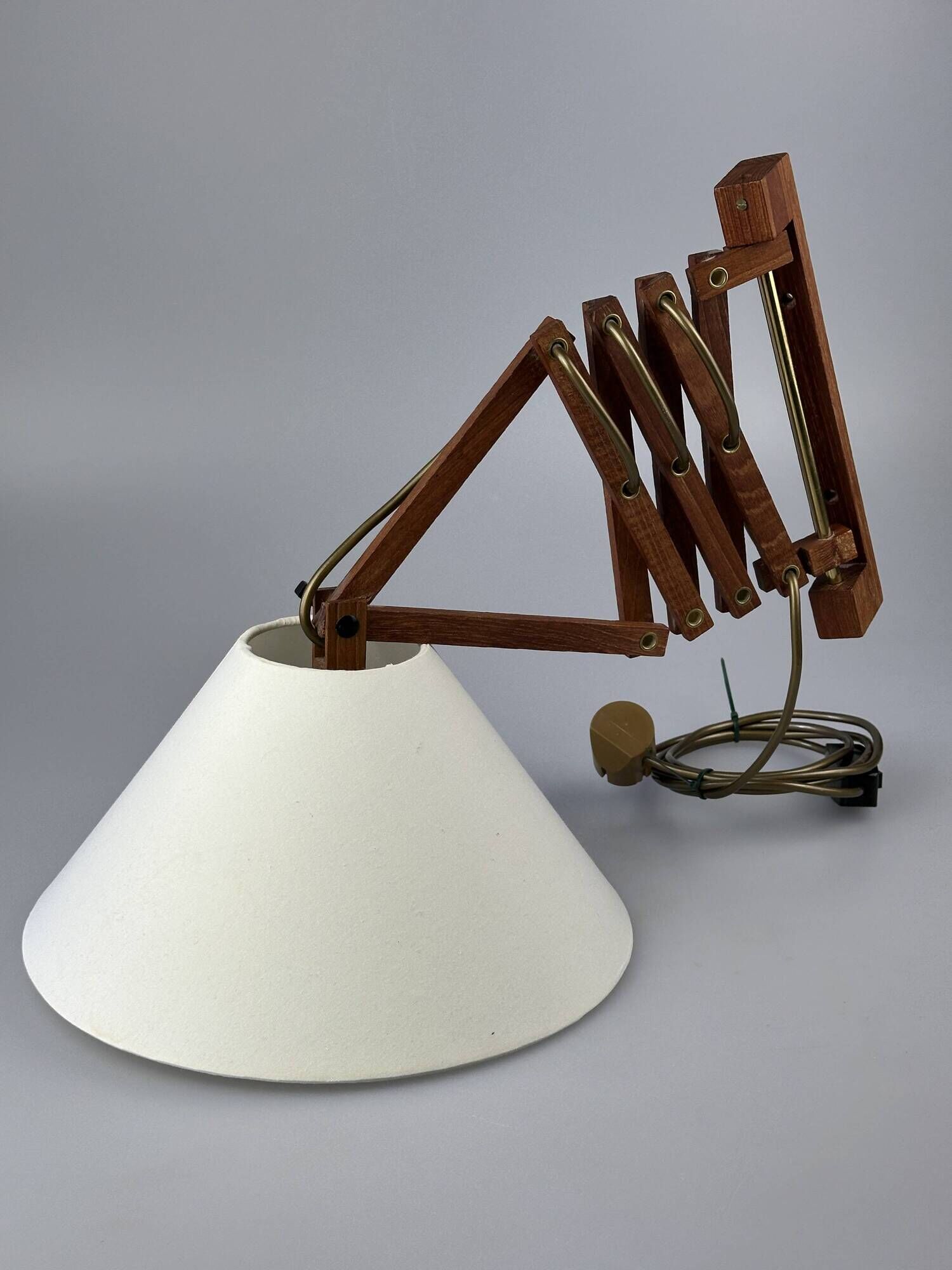 1960s/70s Teak Scissor Lamp Wall Lamp Mid Century Danish Design Denmark