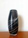 Black and gold glass vase in Murano style