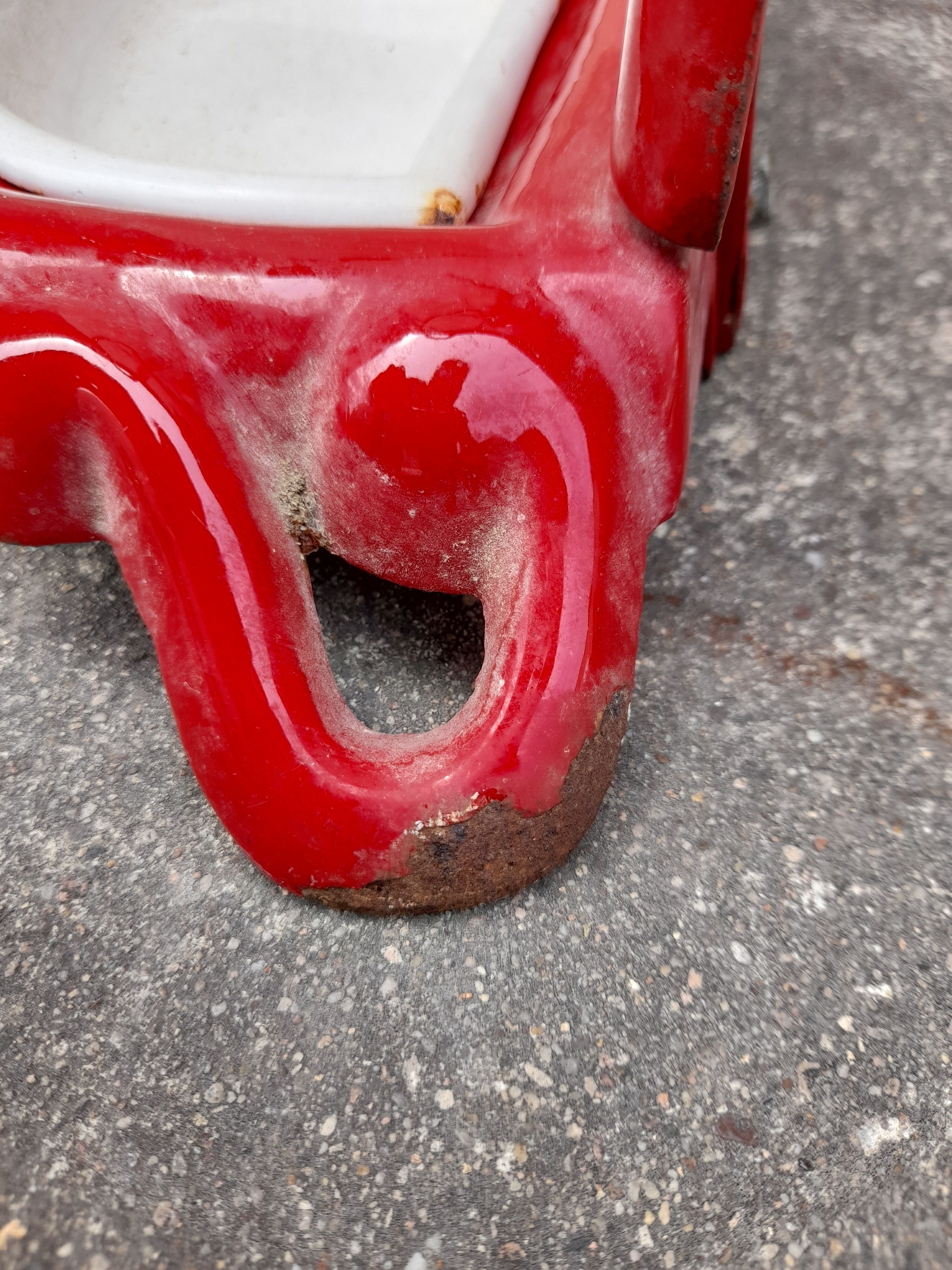 Enamelled cast iron cane umbrella holder