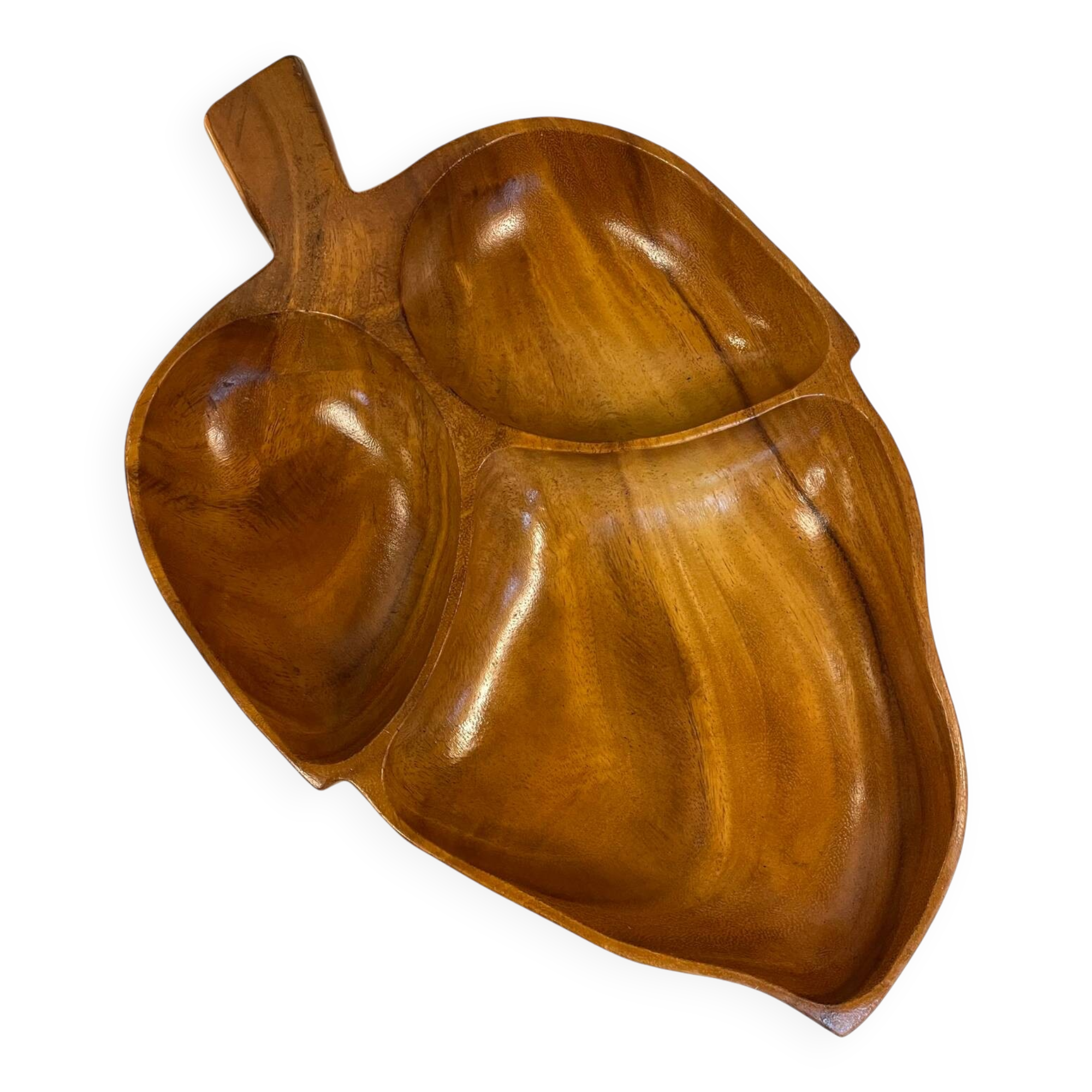 Olive wood fruit bowl