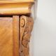 Showcase in fir wood and carved walnut, early 1900s