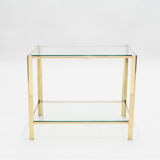 Gilded brass coffee table edited, numbered and signed Broncz