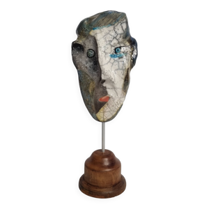 Masque en céramique - raku