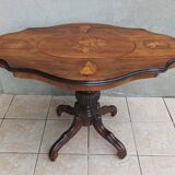 Napoleon III violin table in burr walnut