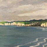 Oil on cardboard "The Opal Coast"