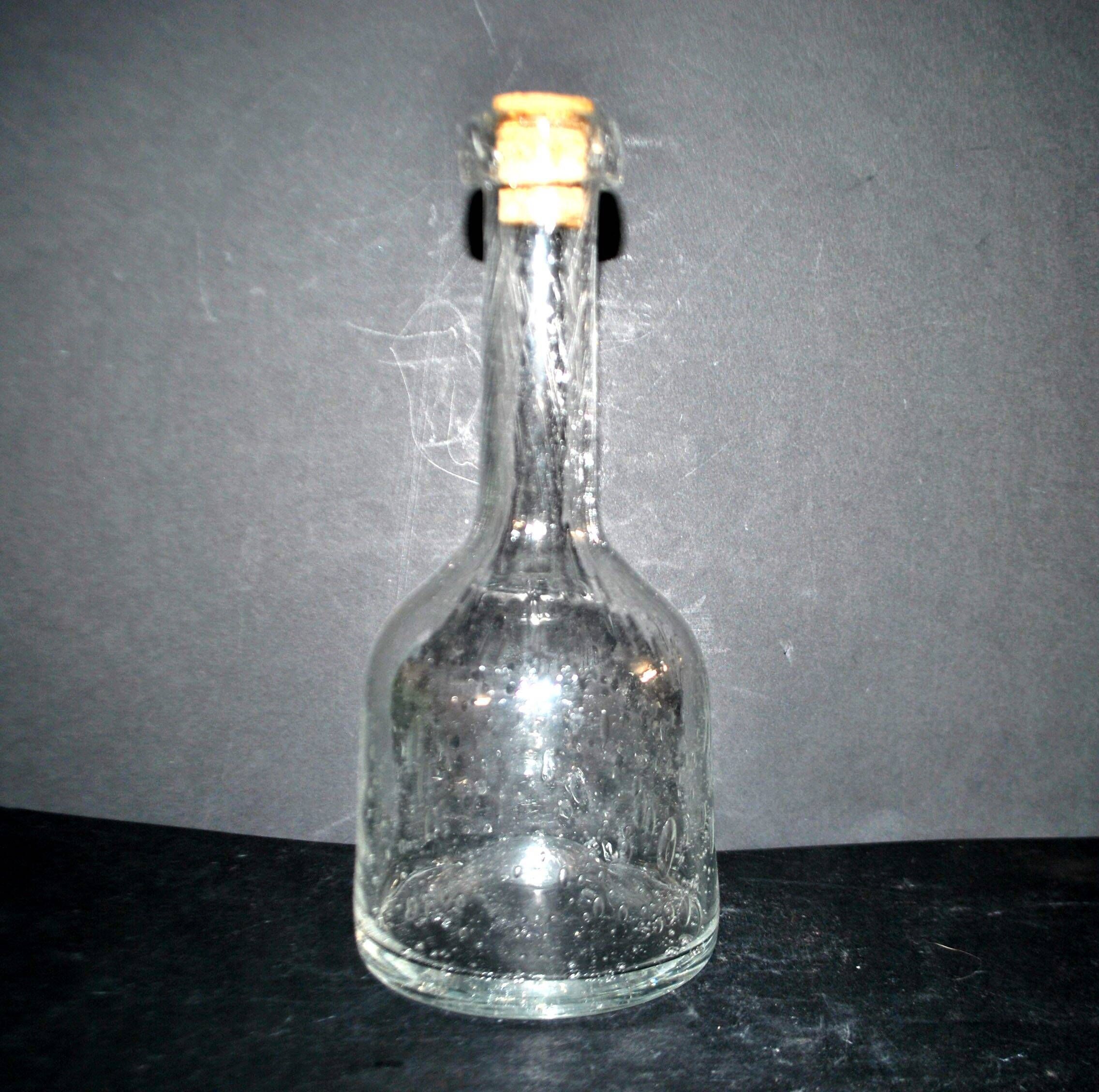Vintage glass bubble carafe bottle from Biot H24cm