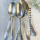 Set of 6 mismatched vintage soup spoons