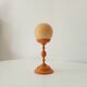 Vintage turned wooden candle holder