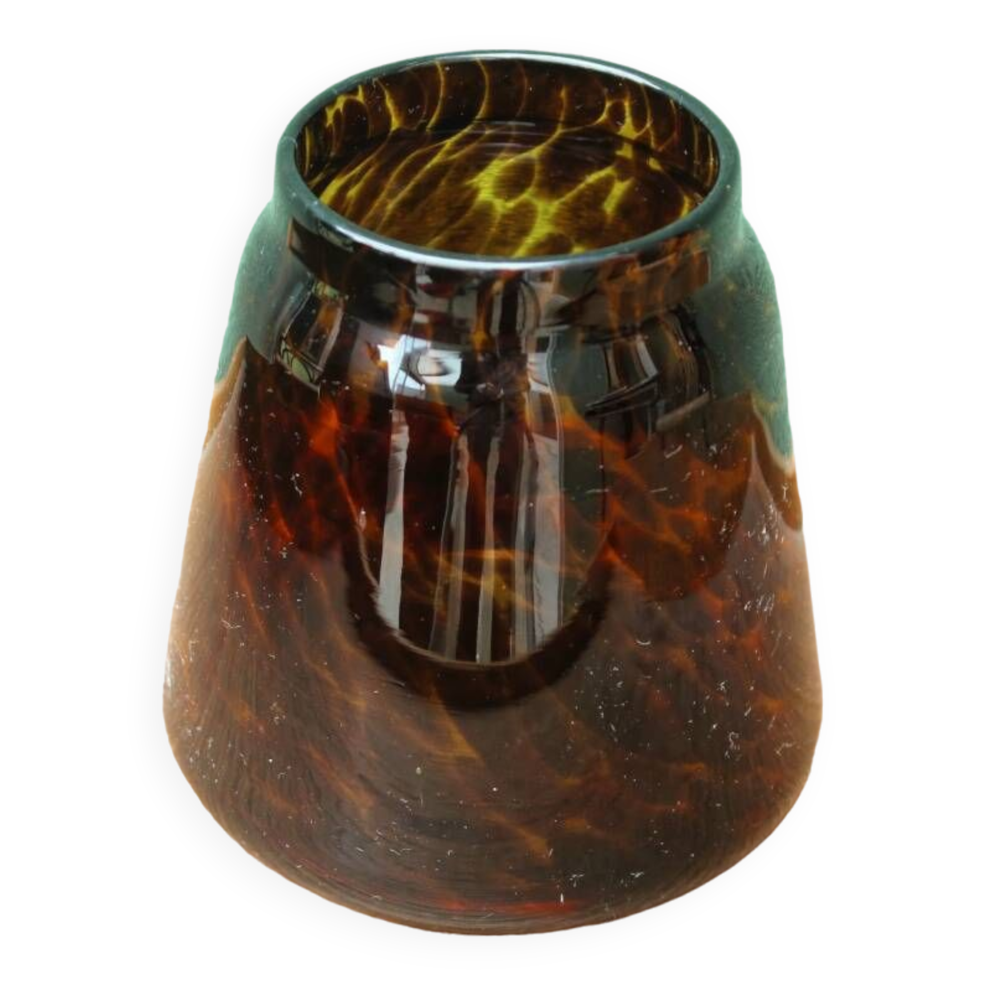 Murano blown glass spotted vase