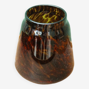 Murano blown glass spotted vase