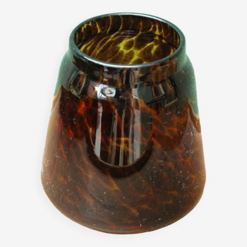 Vase tacheté en verre soufflé de Murano