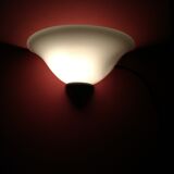 2 opal glass half bell sconces