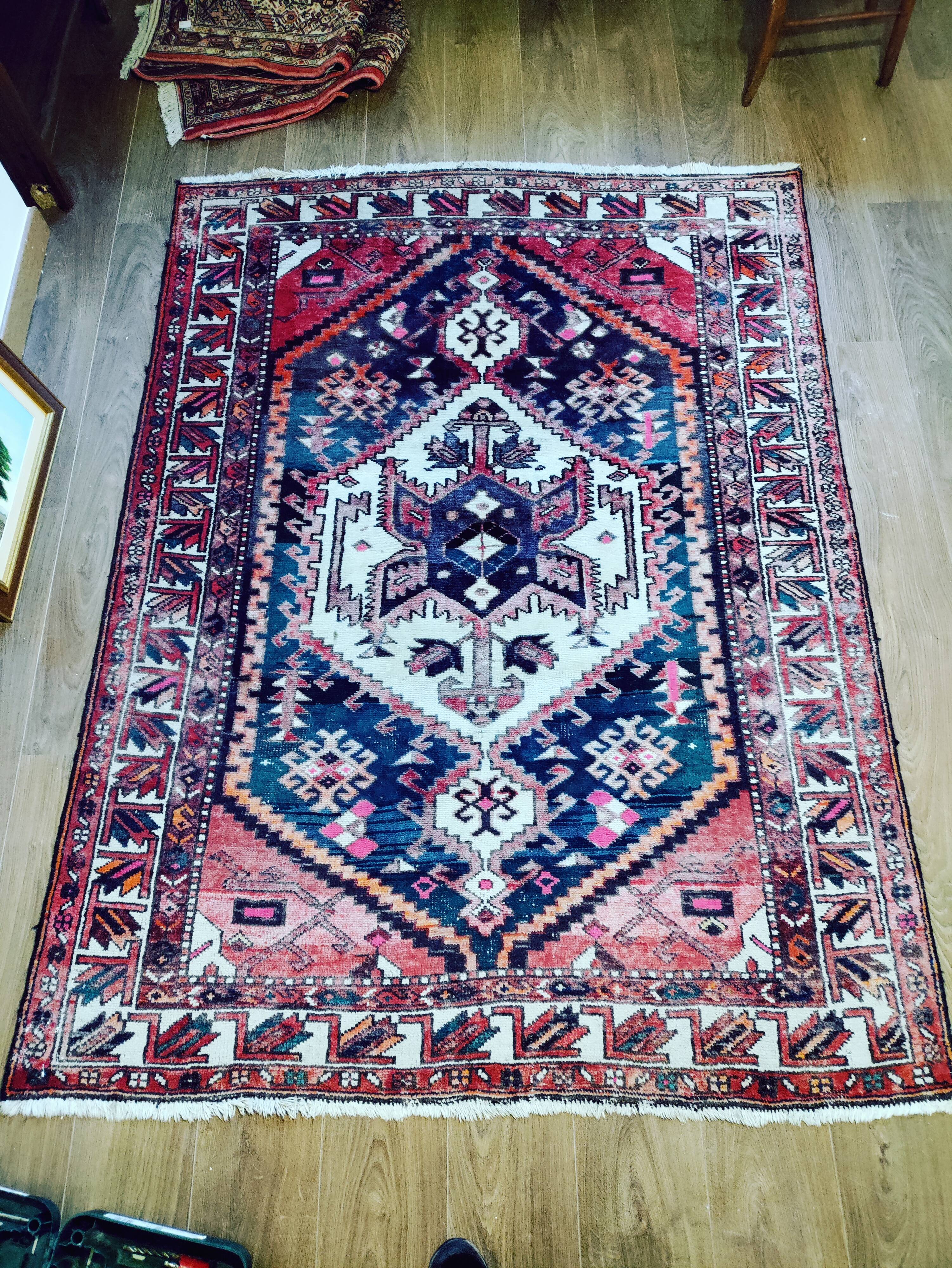 Hand-knotted wool Bakhtiar Persian rug