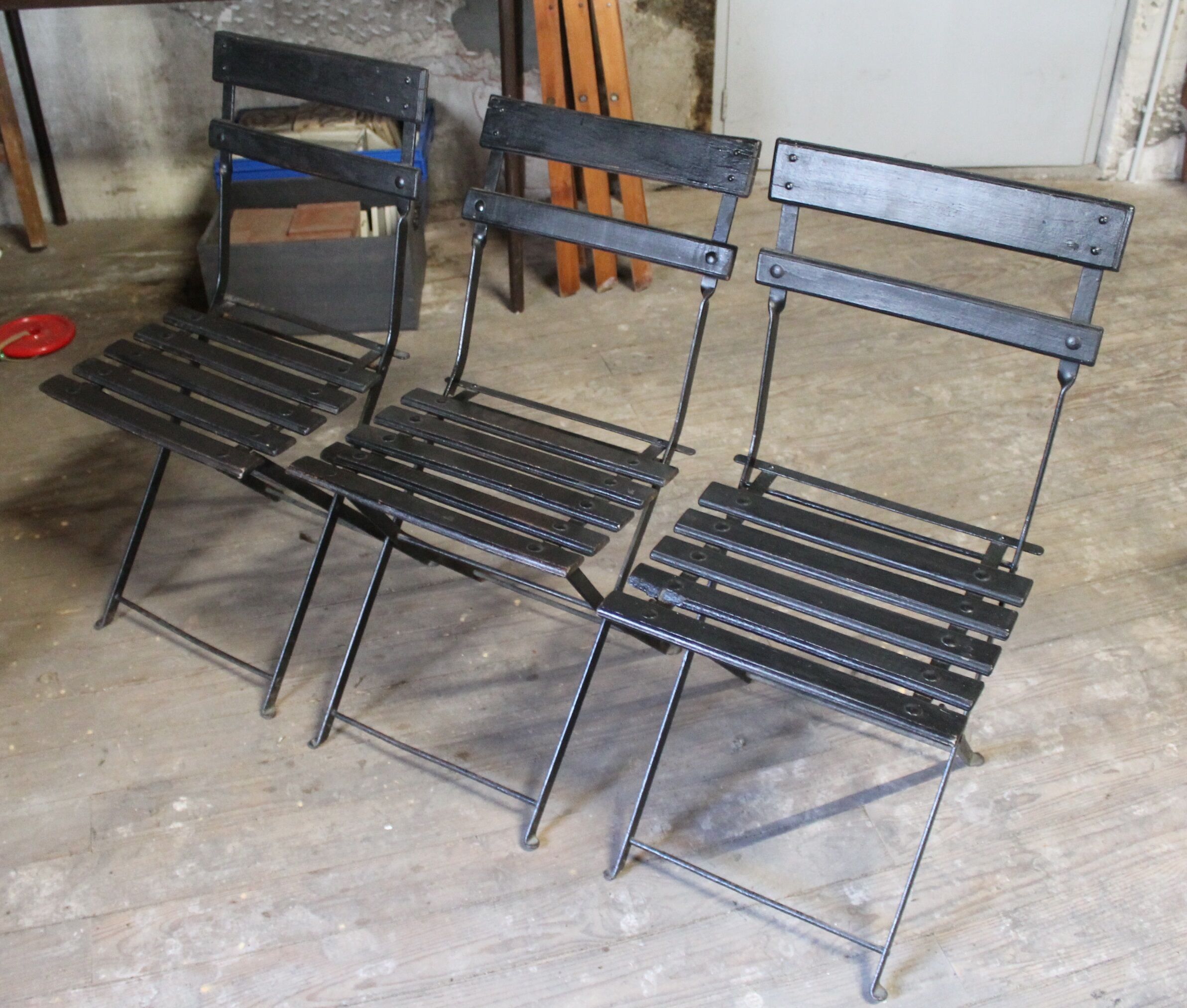Lot of three garden chairs
