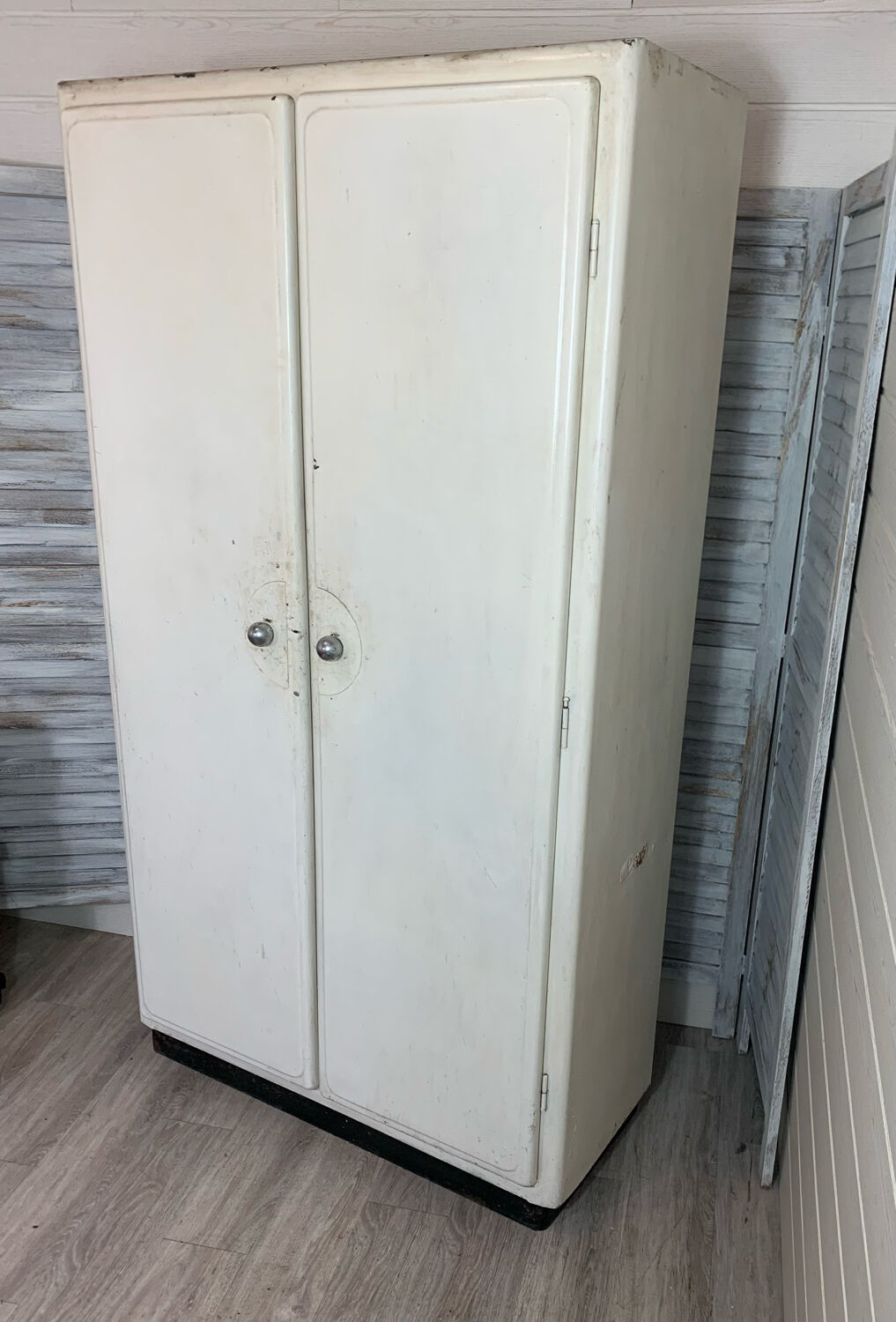 Vintage industrial style metal cabinet