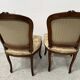 Pair of Louis XV style chairs in solid walnut, 20th century