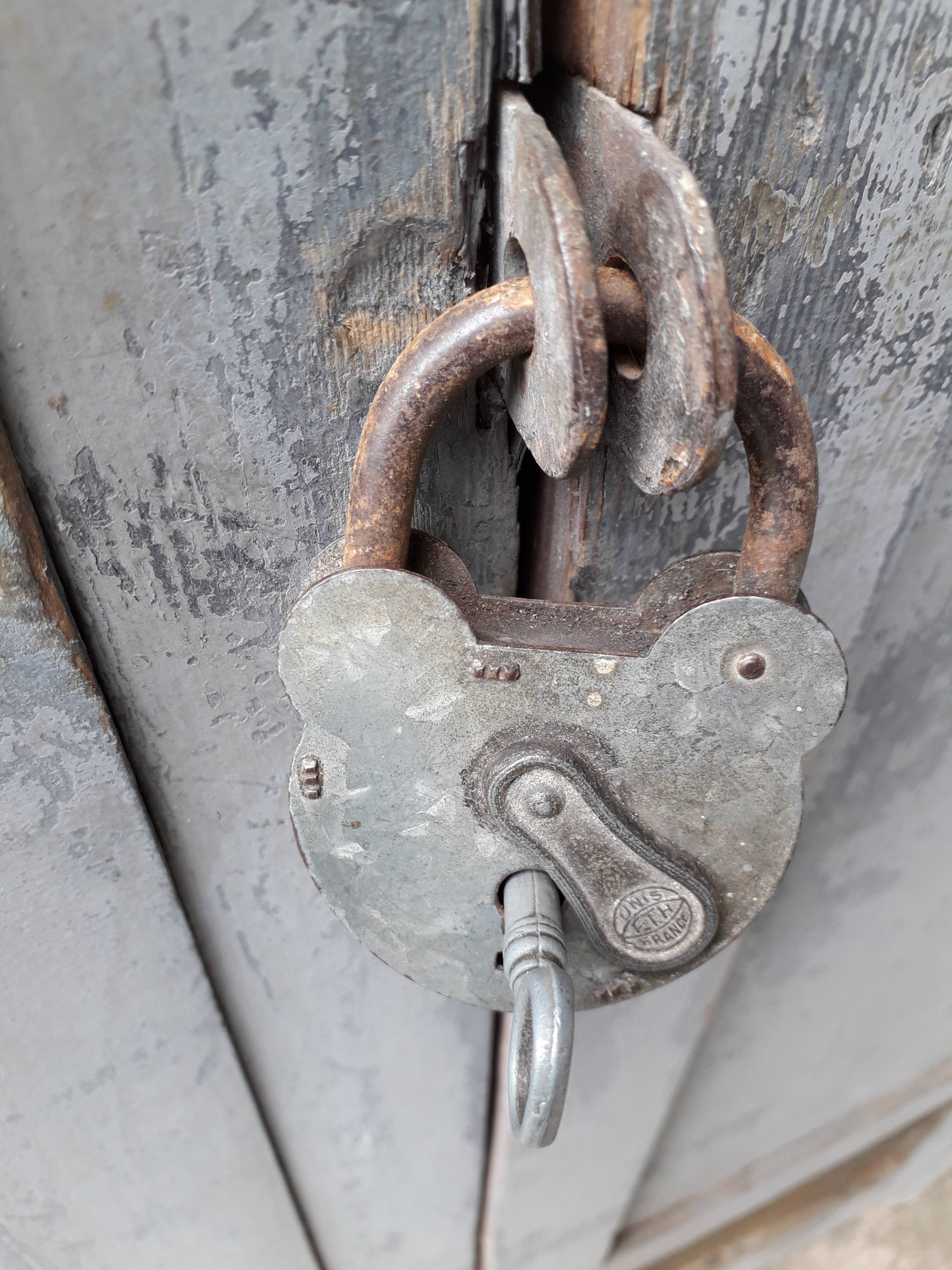 Patinated industrial wardrobe