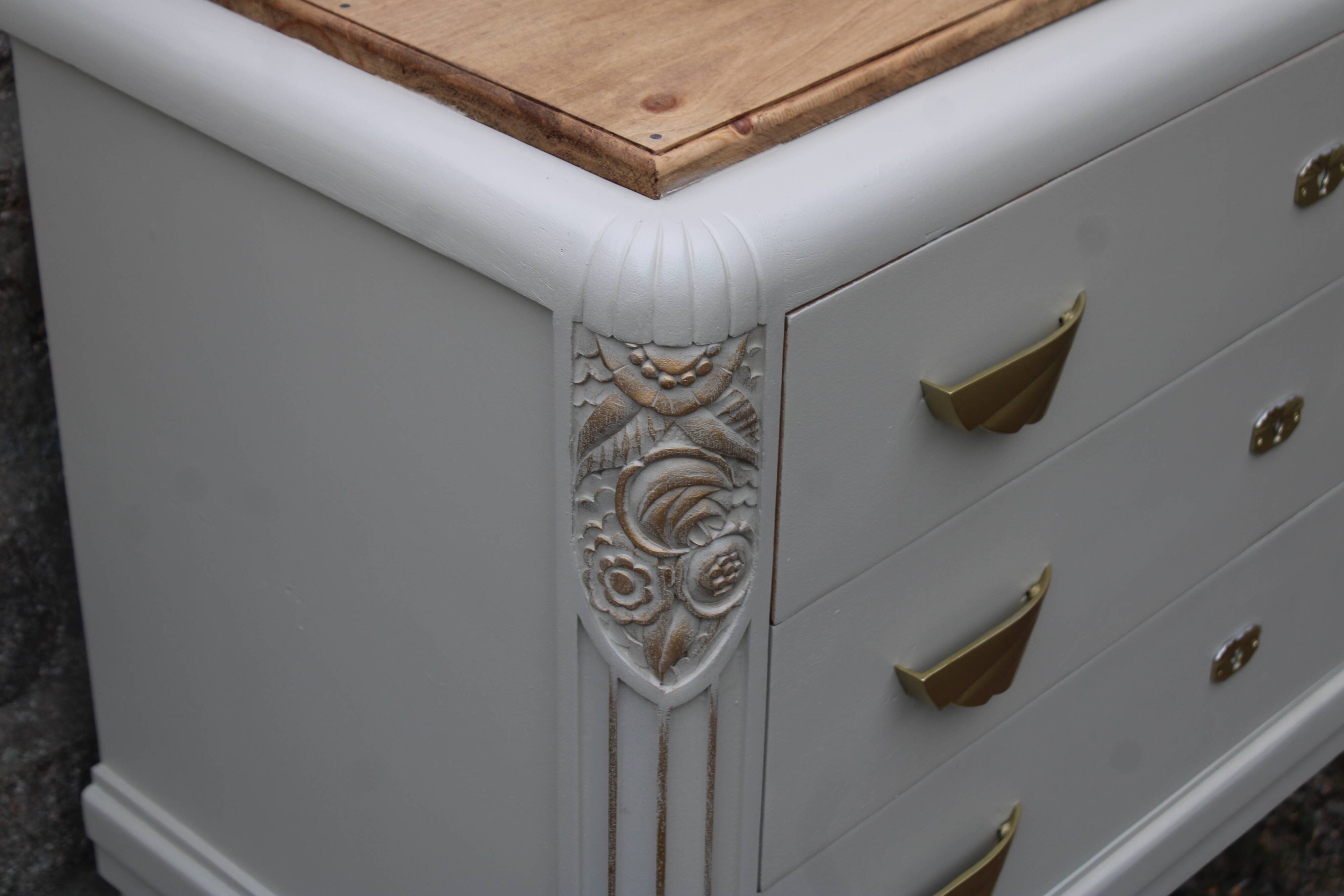 Antique art deco chest of drawers