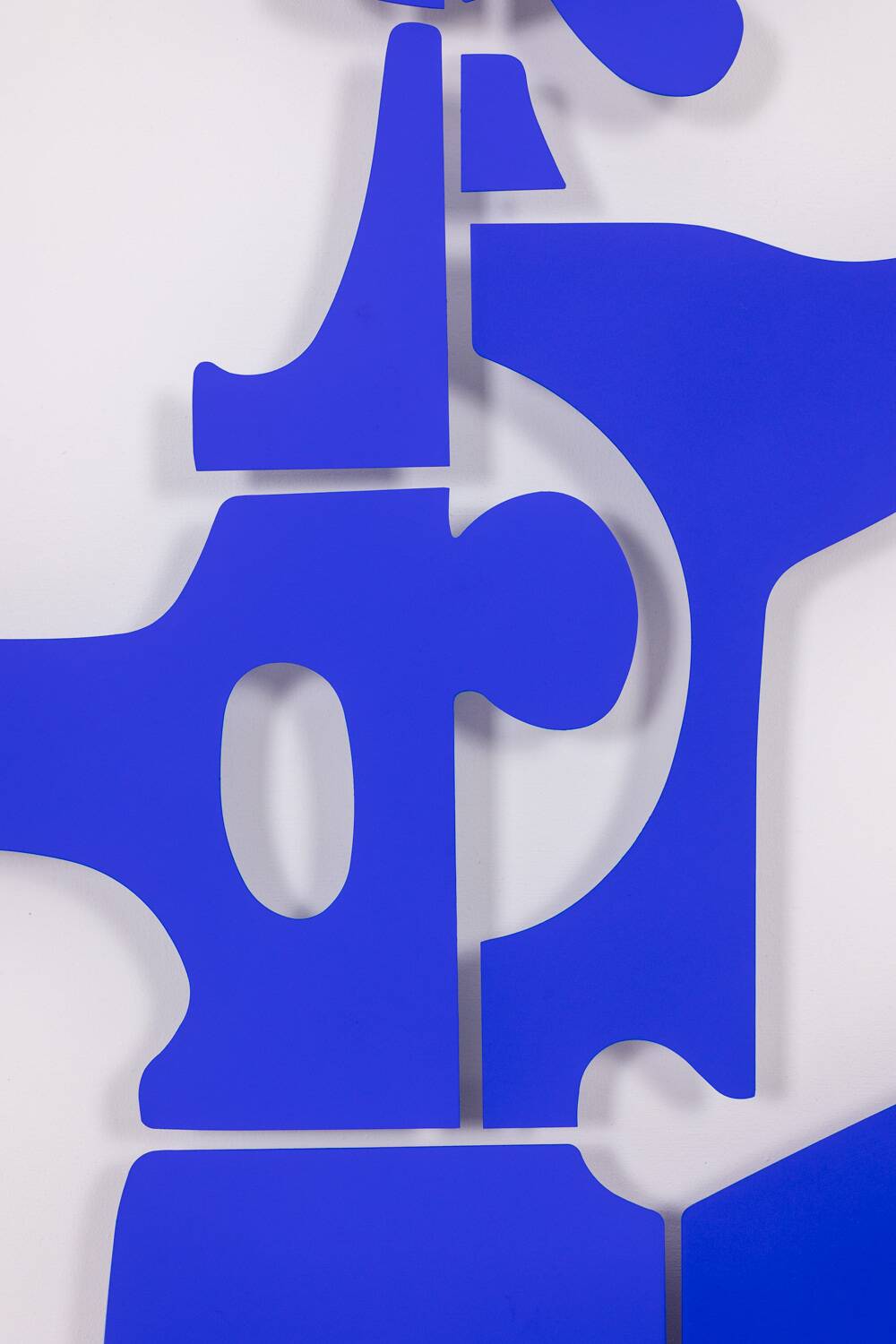 Antonine de Saint Pierre Blue lacquered metal sign. Contemporary