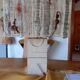 Geometric sculpted stone lamp from the 60s-70s.