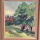 Original Swedish Oil on Canvas – "Landscape Composition" by Kramer – Signed – Vintage and Framed – 72 × 62 cm (28.3" × 24.4")