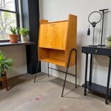 Vintage 1950s asymmetrical wall-mounted secretary desk