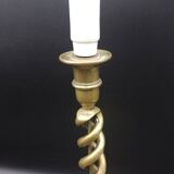 Belle et Grande Twisted table lamp in solid brass circa 1920 Height 40 cm