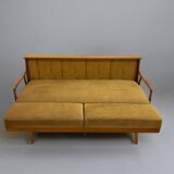 Karel Vyčital Sofa Bed, Vintage Czech 1960s