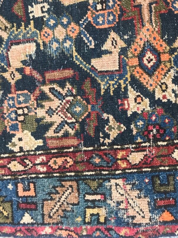 Old carpet north west Persian 100x298 cm