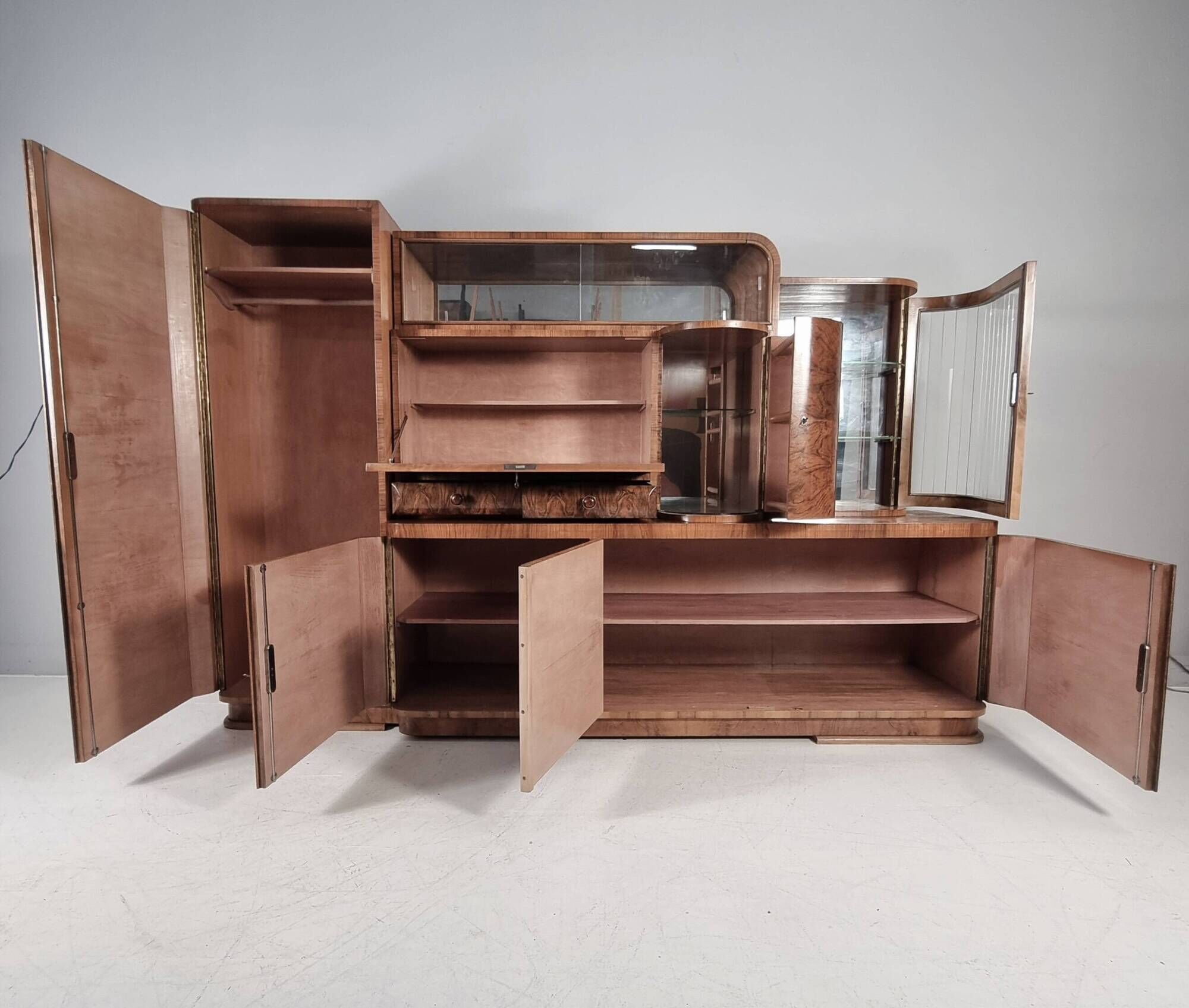 Art Deco Display Sideboard, 1940s