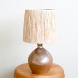 Sandstone ball lamp, raffia day sores, 60s