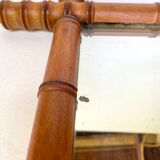 Antique mercury mirror in bamboo-style wood