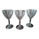 3 vintage stemmed glasses