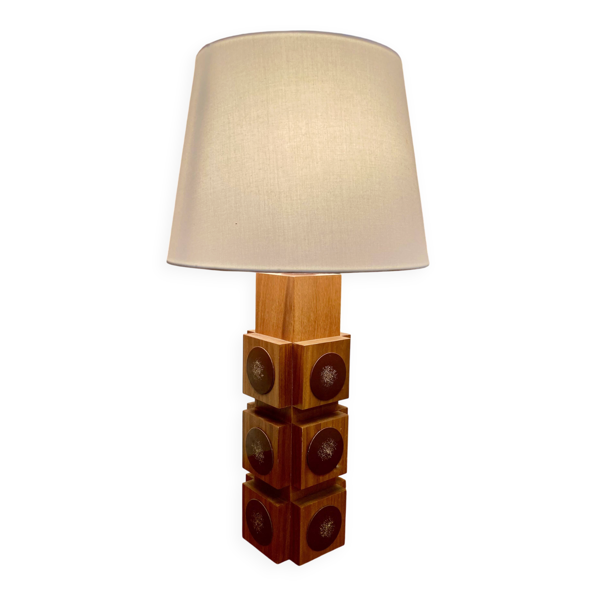 Teak lamp scandinavian design 1950
