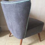 Grey cocktail armchair