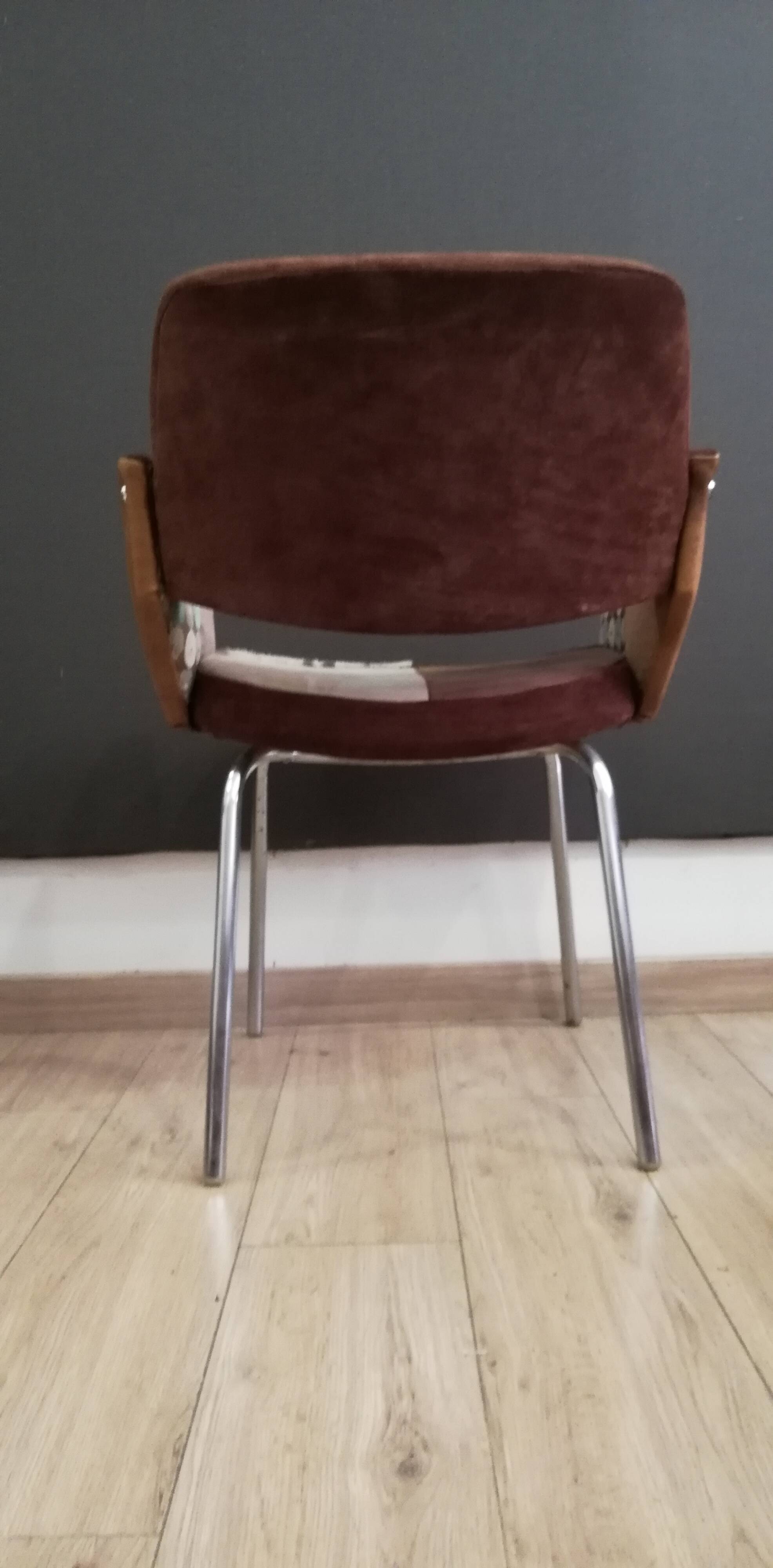 60s leather pachworks armchair