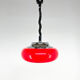 Mid century red pendant by Harvey Guzzini for Meblo, Italy
