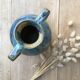 Flame blue sandstone vase