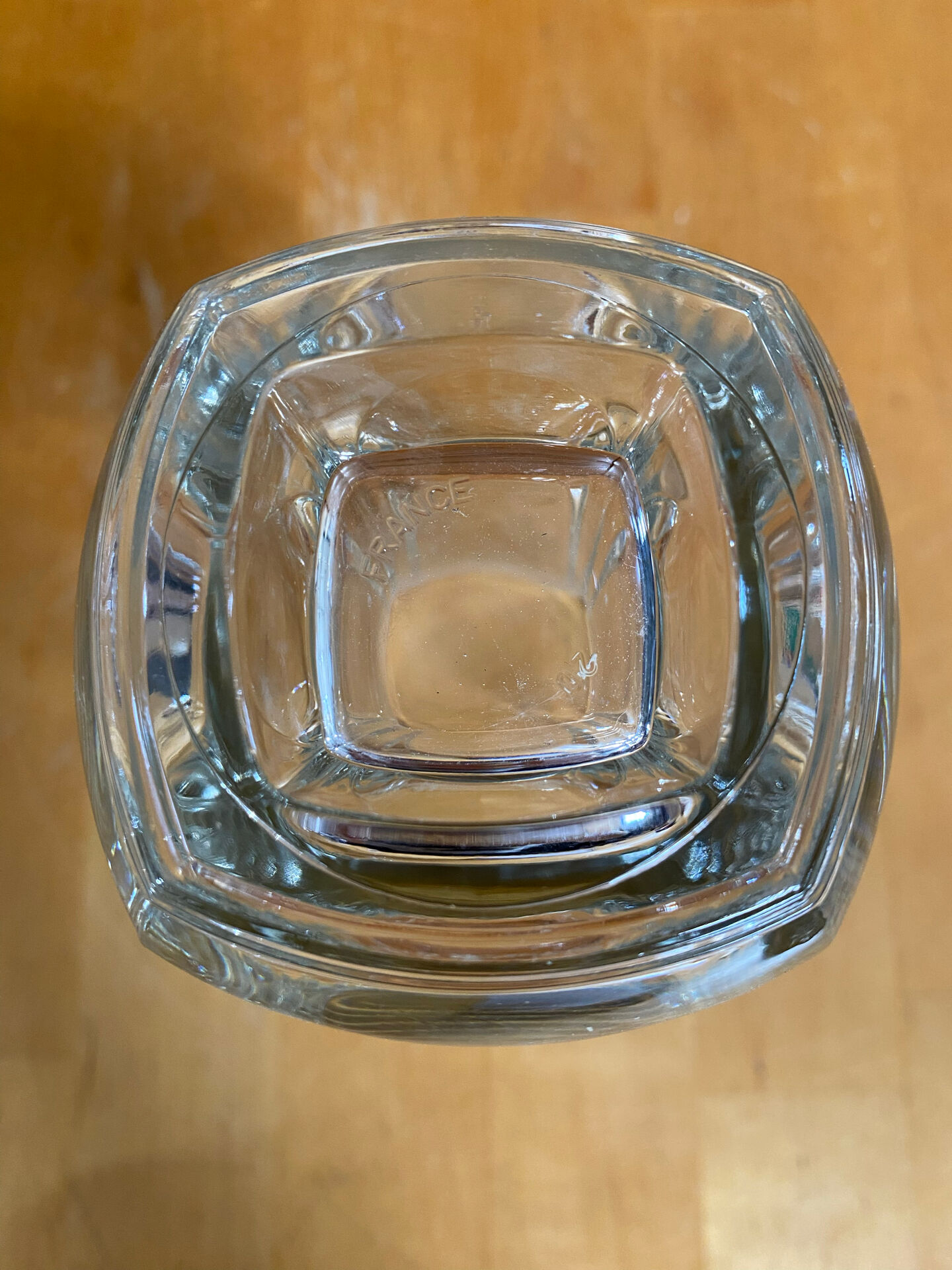 Vintage luminarc academy model glass moulded vase made in france