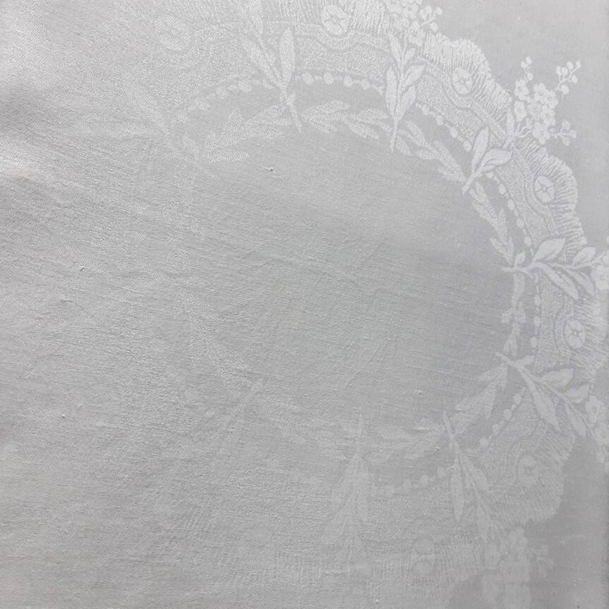 Large damask tablecloth - 2m x 4m10 - monogrammed BL, 1930