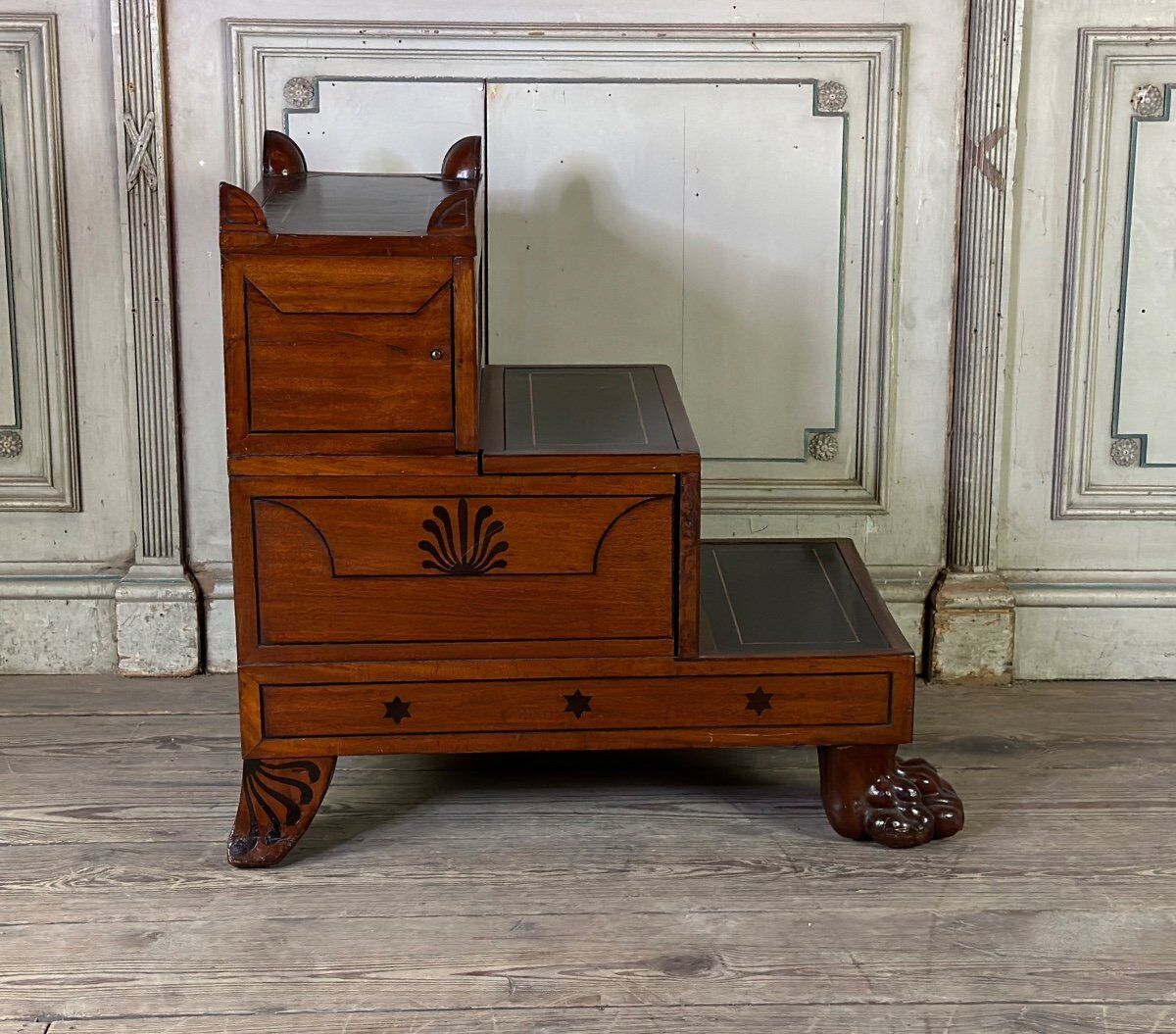 Escalier de bibliothèque Regency, Angleterre vers 1800