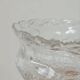 Cut crystal bowl on a brass base in bohemian style.