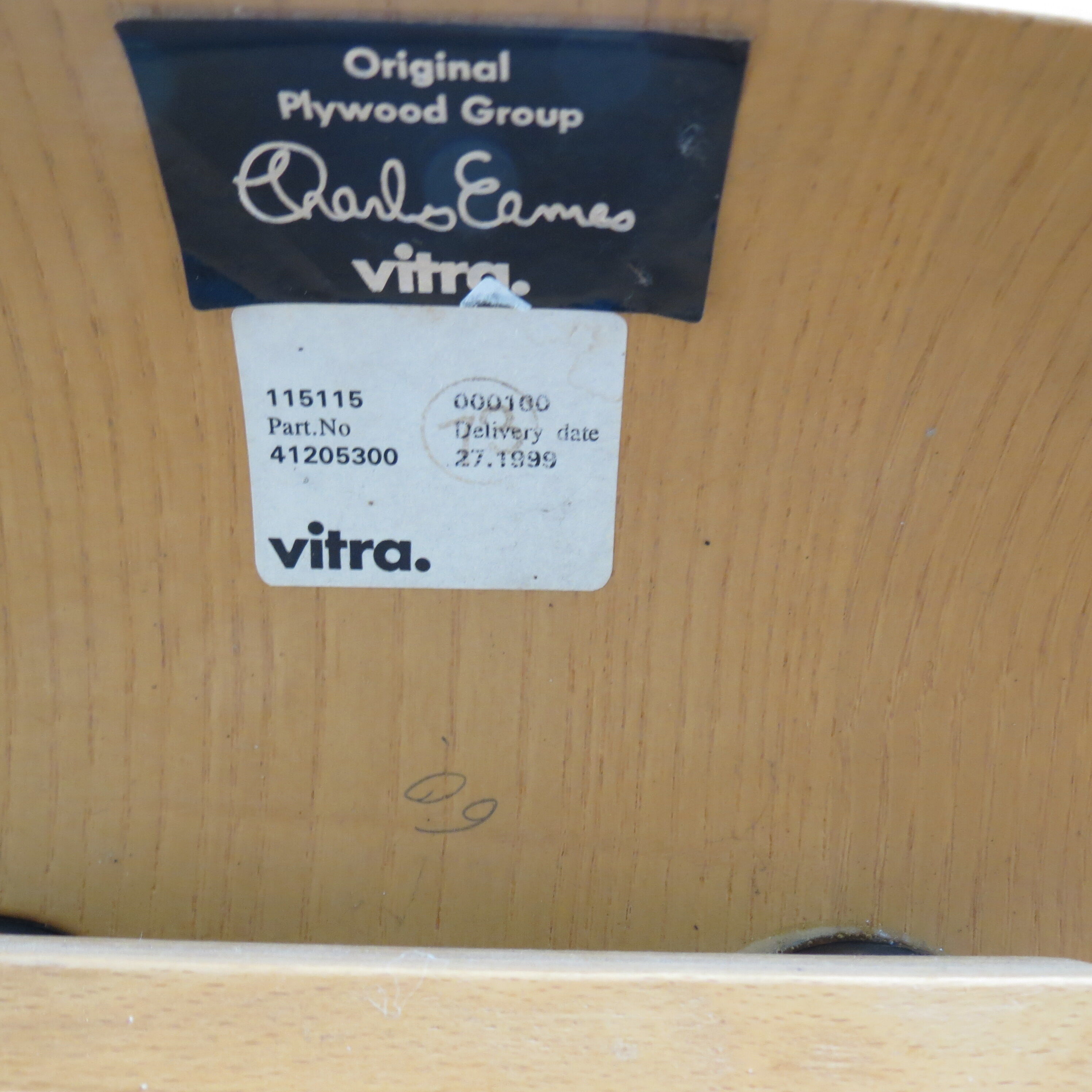 Set Of 4 Dcw Dining Chairs By Charles Eames For Vitra Plywood 1999