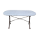 Restaurant bistro table in oval marble and decorated cast iron bases -1m51