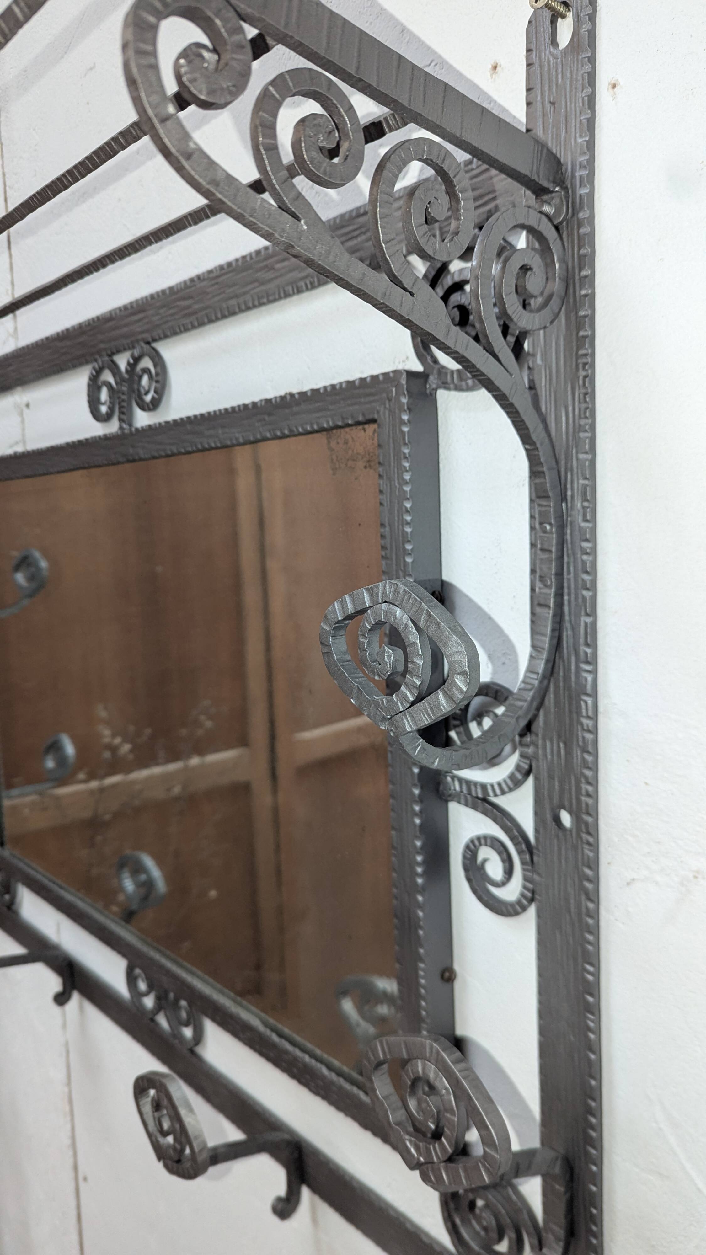 Superbe Porte-manteau Mural Porte Chapeau Art Déco Fer Forgé 1930 20 30