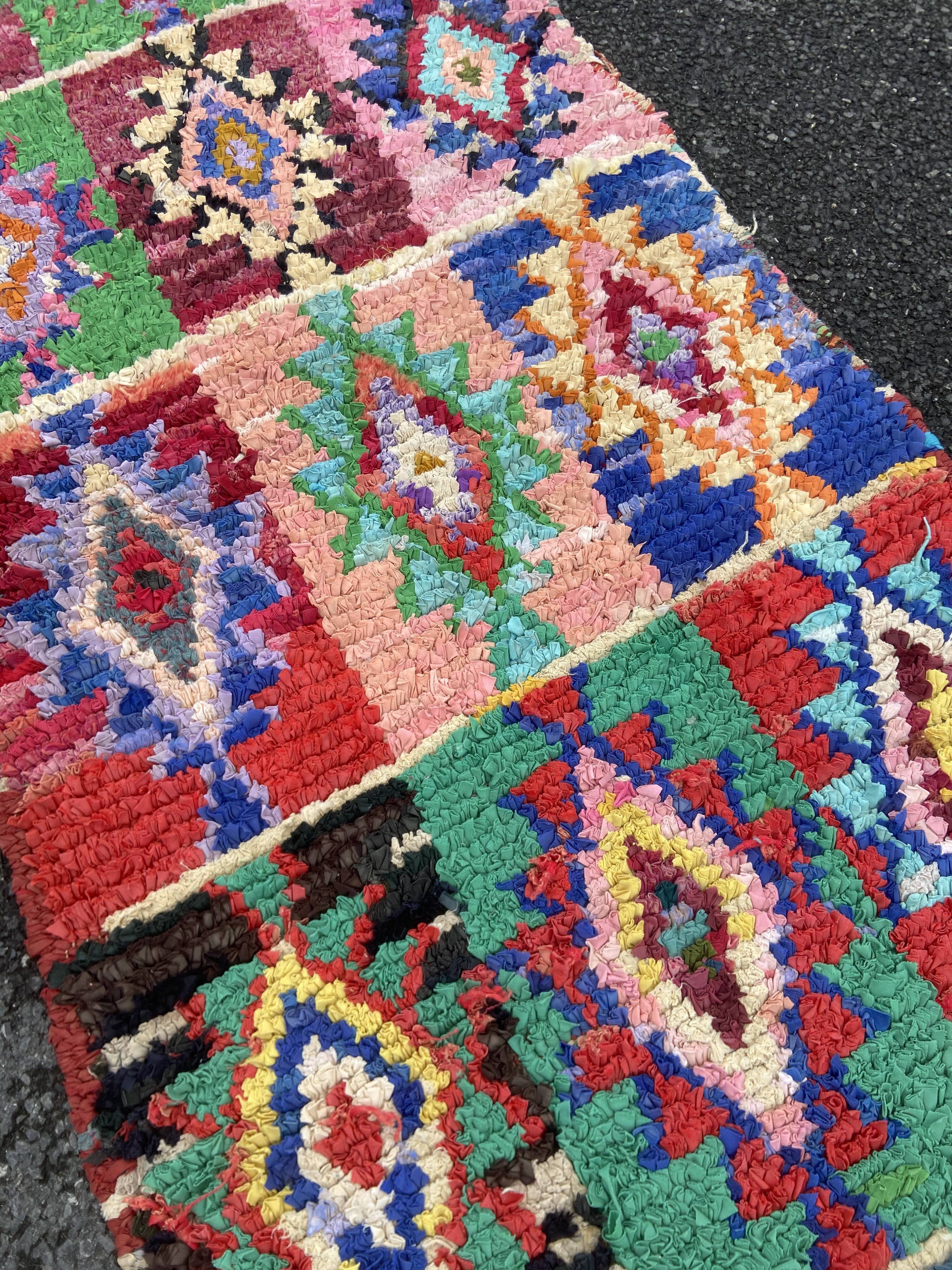 Tapis Berbere Boucherouite 90x200 Cm