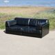 De Sede DS-76 sofa, black leather, modular, Switzerland, 1970s
